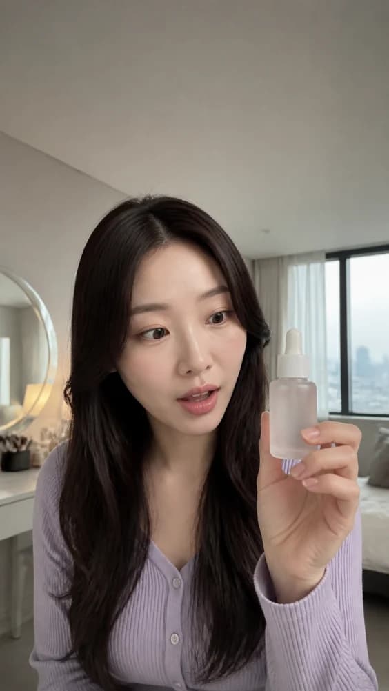 뷰티 상품을 소개하는 게시용 세로 클립 예시